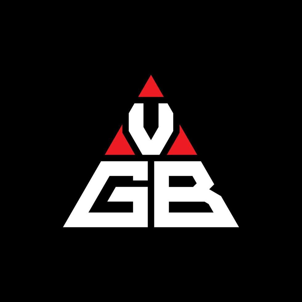 création de logo de lettre triangle vgb avec forme de triangle. monogramme de conception de logo triangle vgb. modèle de logo vectoriel triangle vgb avec couleur rouge. logo triangulaire vgb logo simple, élégant et luxueux.