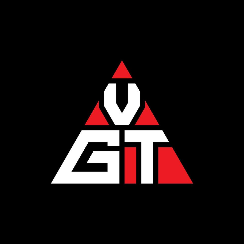 création de logo de lettre triangle vgt avec forme de triangle. monogramme de conception de logo triangle vgt. modèle de logo vectoriel triangle vgt avec couleur rouge. logo triangulaire vgt logo simple, élégant et luxueux.