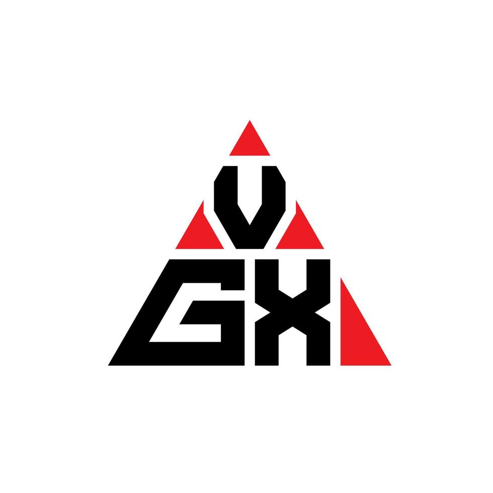 création de logo de lettre triangle vgx avec forme de triangle. monogramme de conception de logo triangle vgx. modèle de logo vectoriel triangle vgx avec couleur rouge. logo triangulaire vgx logo simple, élégant et luxueux.