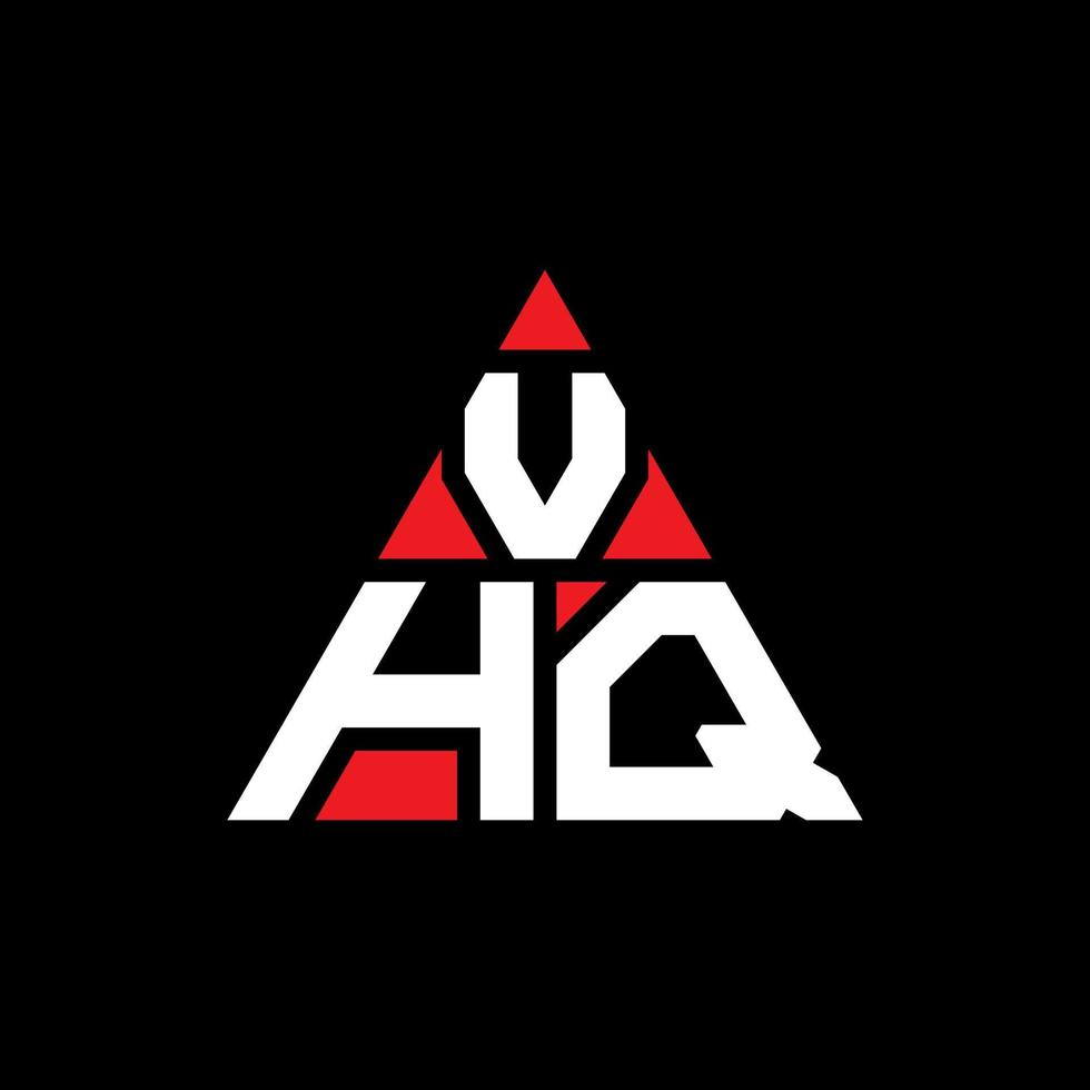 création de logo de lettre triangle vhq avec forme de triangle. monogramme de conception de logo triangle vhq. modèle de logo vectoriel triangle vhq avec couleur rouge. logo triangulaire vhq logo simple, élégant et luxueux.