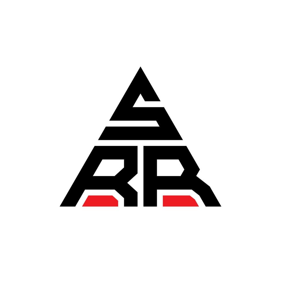 création de logo de lettre triangle srr avec forme de triangle. monogramme de conception de logo triangle srr. modèle de logo vectoriel triangle srr avec couleur rouge. logo triangulaire srr logo simple, élégant et luxueux.