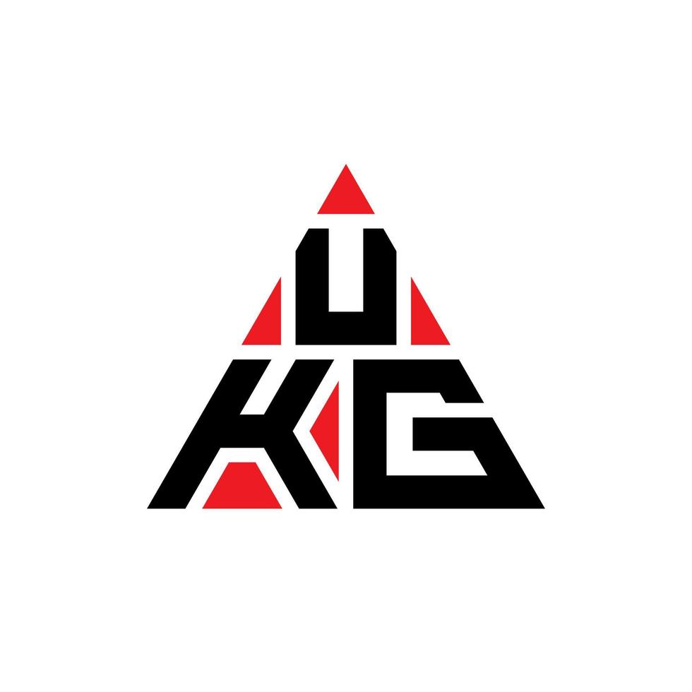 création de logo de lettre triangle ukg avec forme de triangle. monogramme de conception de logo triangle ukg. modèle de logo vectoriel triangle ukg avec couleur rouge. logo triangulaire ukg logo simple, élégant et luxueux.