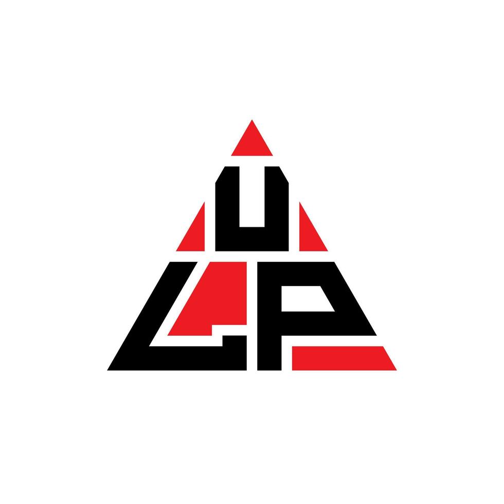 création de logo de lettre triangle ulp avec forme de triangle. monogramme de conception de logo triangle ulp. modèle de logo vectoriel triangle ulp avec couleur rouge. logo triangulaire ulp logo simple, élégant et luxueux.