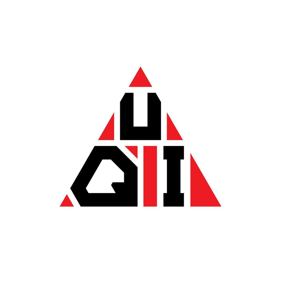 création de logo de lettre triangle uqi avec forme de triangle. monogramme de conception de logo triangle uqi. modèle de logo vectoriel triangle uqi avec couleur rouge. logo triangulaire uqi logo simple, élégant et luxueux.