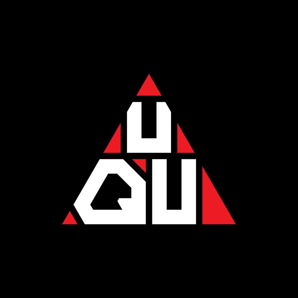 création de logo de lettre triangle uqu avec forme de triangle. monogramme de conception de logo triangle uqu. modèle de logo vectoriel triangle uqu avec couleur rouge. logo triangulaire uqu logo simple, élégant et luxueux.