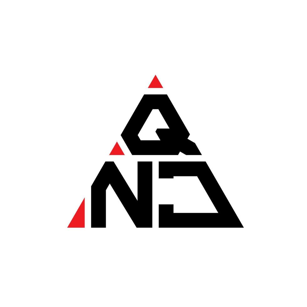 création de logo de lettre triangle qnj avec forme de triangle. monogramme de conception de logo triangle qnj. modèle de logo vectoriel triangle qnj avec couleur rouge. qnj logo triangulaire logo simple, élégant et luxueux.