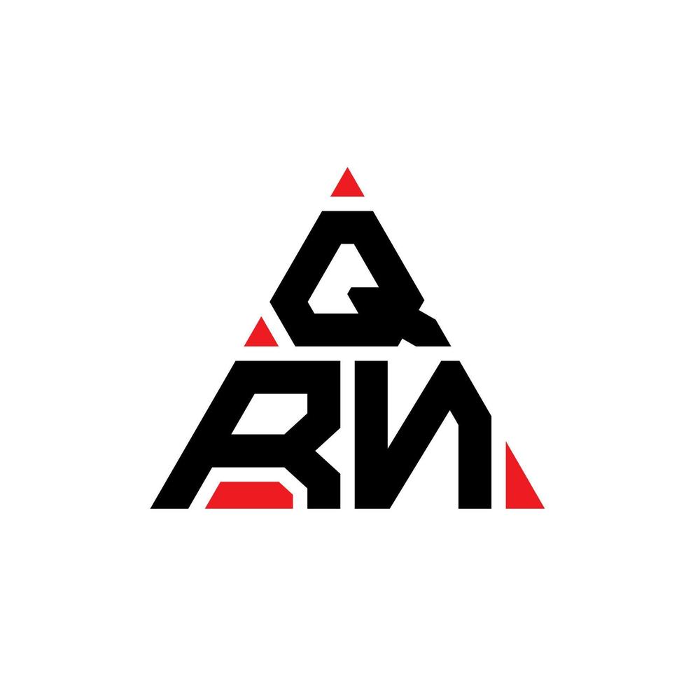 création de logo de lettre triangle qrn avec forme de triangle. monogramme de conception de logo triangle qrn. modèle de logo vectoriel triangle qrn avec couleur rouge. logo triangulaire qrn logo simple, élégant et luxueux.