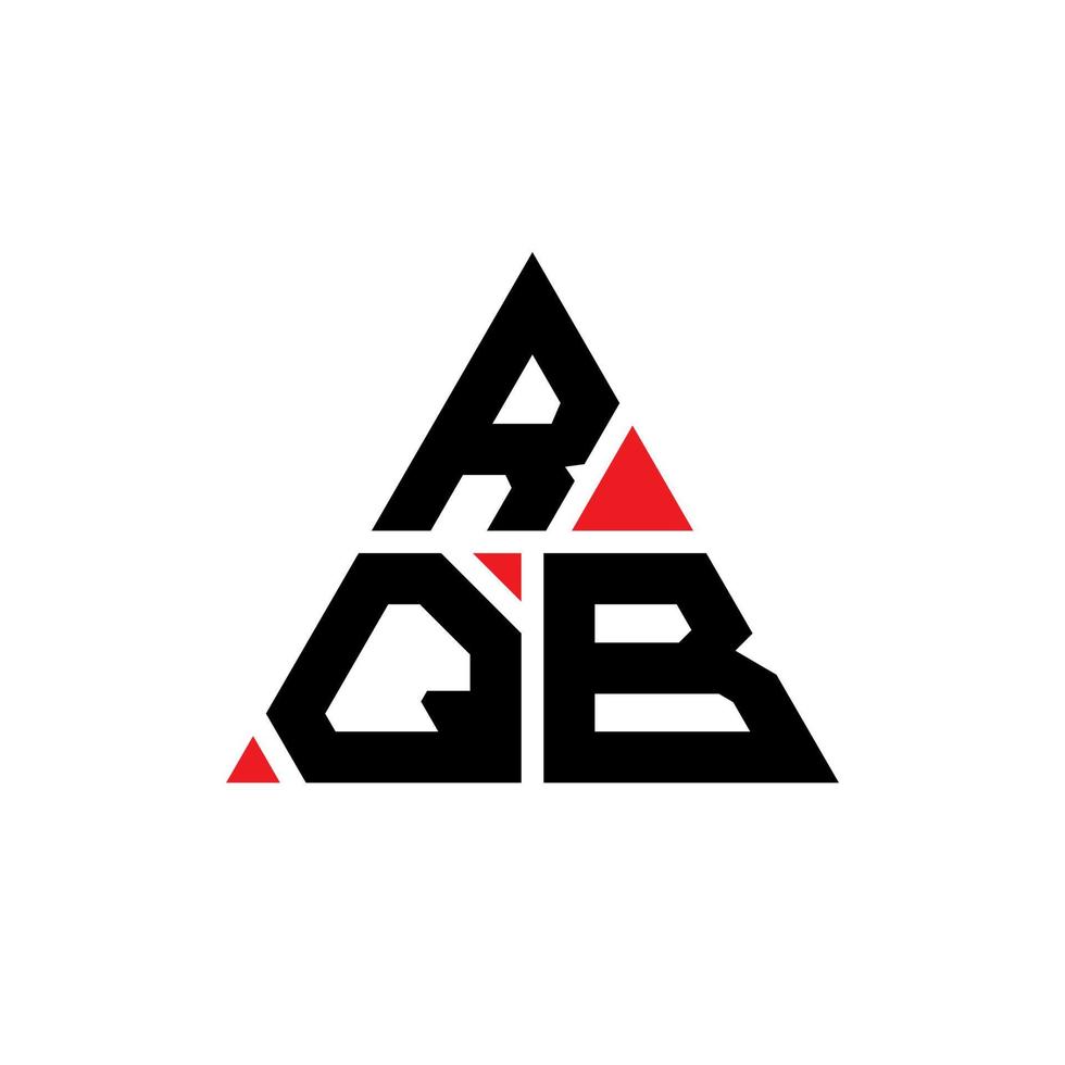 création de logo de lettre triangle rqb avec forme de triangle. monogramme de conception de logo triangle rqb. modèle de logo vectoriel triangle rqb avec couleur rouge. logo triangulaire rqb logo simple, élégant et luxueux.