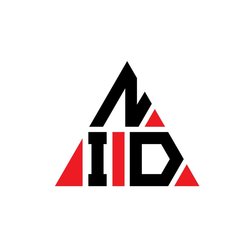 création de logo de lettre triangle nid avec forme de triangle. monogramme de conception de logo triangle nid. modèle de logo vectoriel nid triangle avec couleur rouge. nid logo triangulaire logo simple, élégant et luxueux.