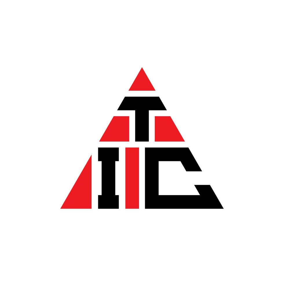 création de logo de lettre triangle tic avec forme de triangle. monogramme de conception de logo triangle tic. modèle de logo vectoriel triangle tic avec couleur rouge. logo triangulaire tic simple, élégant et luxueux.