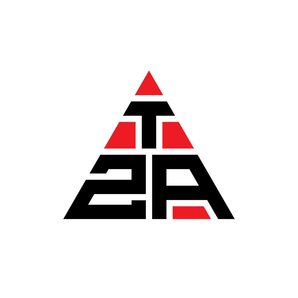 création de logo de lettre triangle tza avec forme de triangle. monogramme de conception de logo triangle tza. modèle de logo vectoriel triangle tza avec couleur rouge. logo triangulaire tza logo simple, élégant et luxueux.