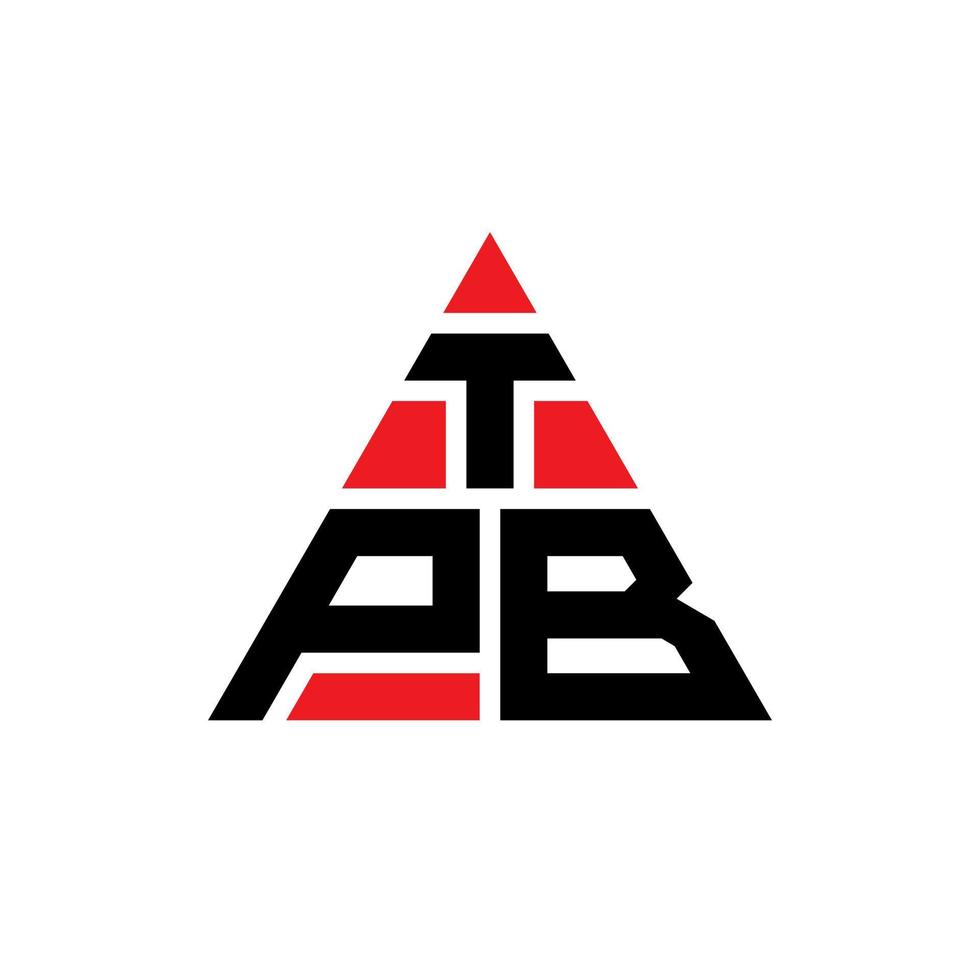 création de logo de lettre triangle tpb avec forme de triangle. monogramme de conception de logo triangle tpb. modèle de logo vectoriel triangle tpb avec couleur rouge. logo triangulaire tpb logo simple, élégant et luxueux.
