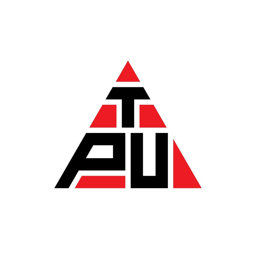 création de logo de lettre triangle tpu avec forme de triangle. monogramme de conception de logo triangle tpu. modèle de logo vectoriel triangle tpu avec couleur rouge. logo triangulaire tpu logo simple, élégant et luxueux.