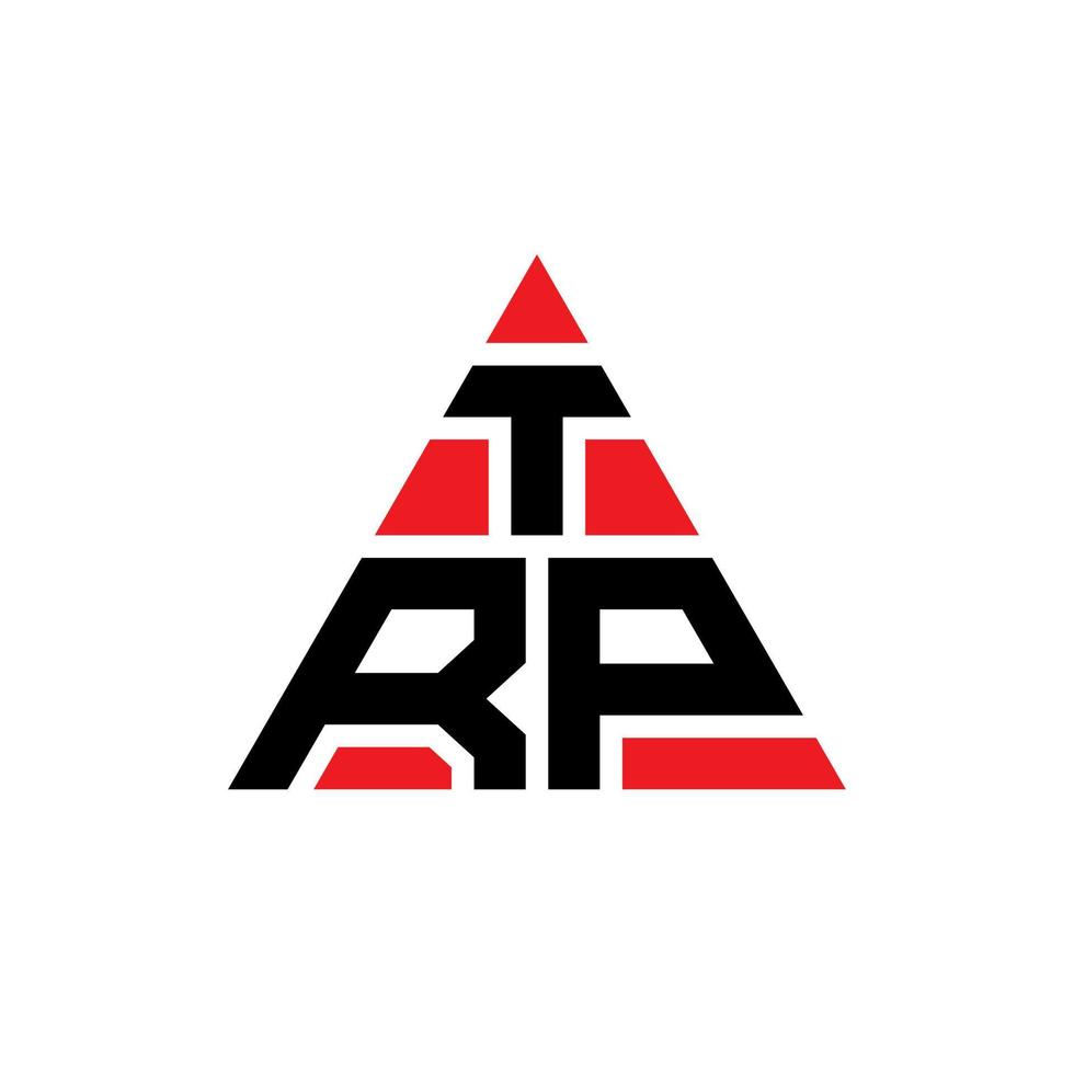 création de logo de lettre triangle trp avec forme de triangle. monogramme de conception de logo triangle trp. modèle de logo vectoriel triangle trp avec couleur rouge. logo triangulaire trp logo simple, élégant et luxueux.