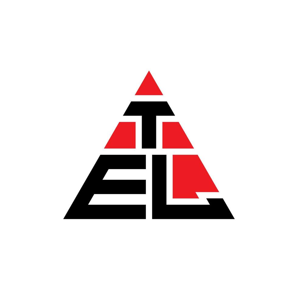 création de logo de lettre tel triangle avec forme de triangle. monogramme de conception de logo tel triangle. modèle de logo vectoriel triangle tel avec couleur rouge. tel logo triangulaire logo simple, élégant et luxueux.