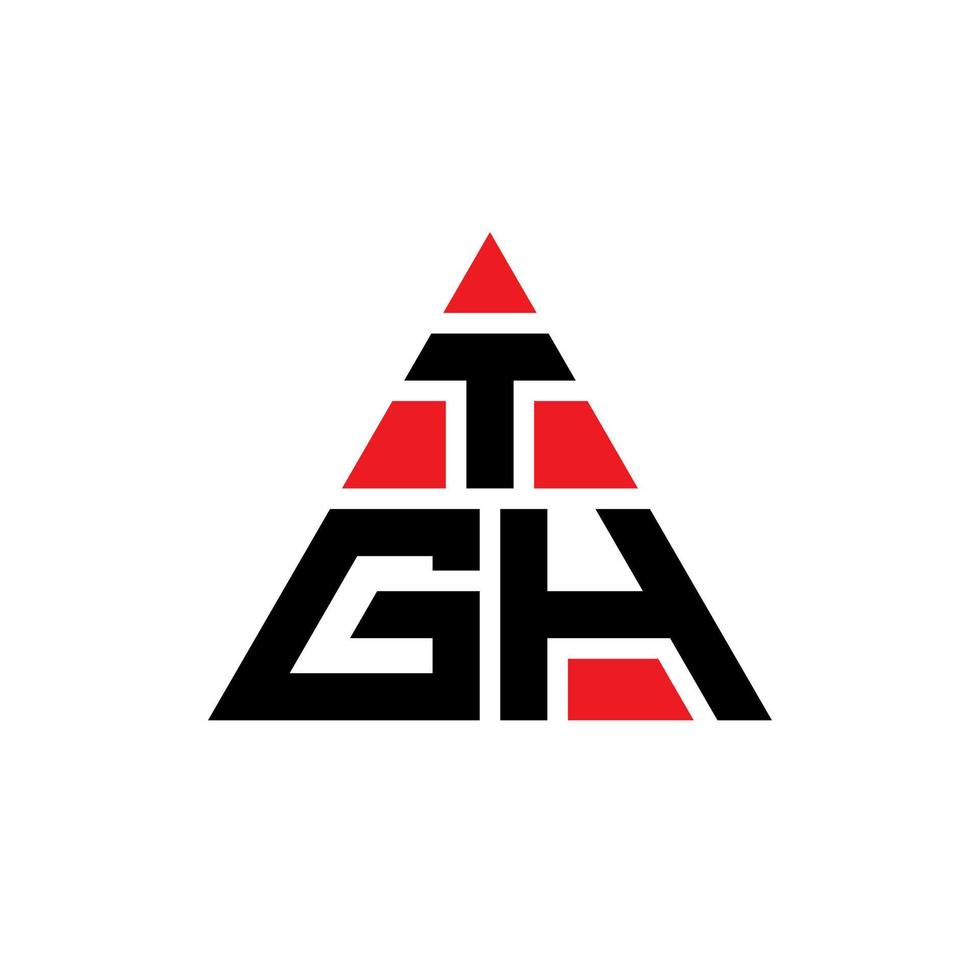 création de logo de lettre triangle tgh avec forme de triangle. monogramme de conception de logo triangle tgh. modèle de logo vectoriel triangle tgh avec couleur rouge. logo triangulaire tgh logo simple, élégant et luxueux.