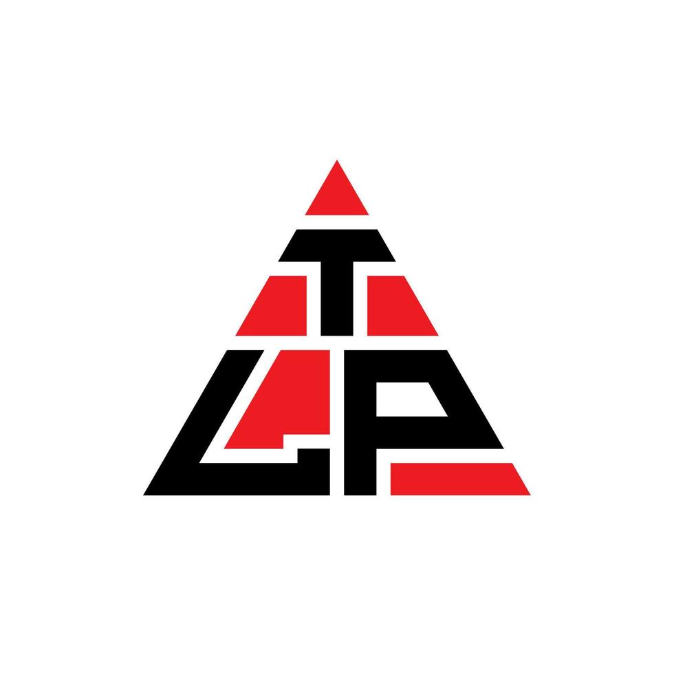 création de logo de lettre triangle tlp avec forme de triangle. monogramme de conception de logo triangle tlp. modèle de logo vectoriel triangle tlp avec couleur rouge. logo triangulaire tlp logo simple, élégant et luxueux.