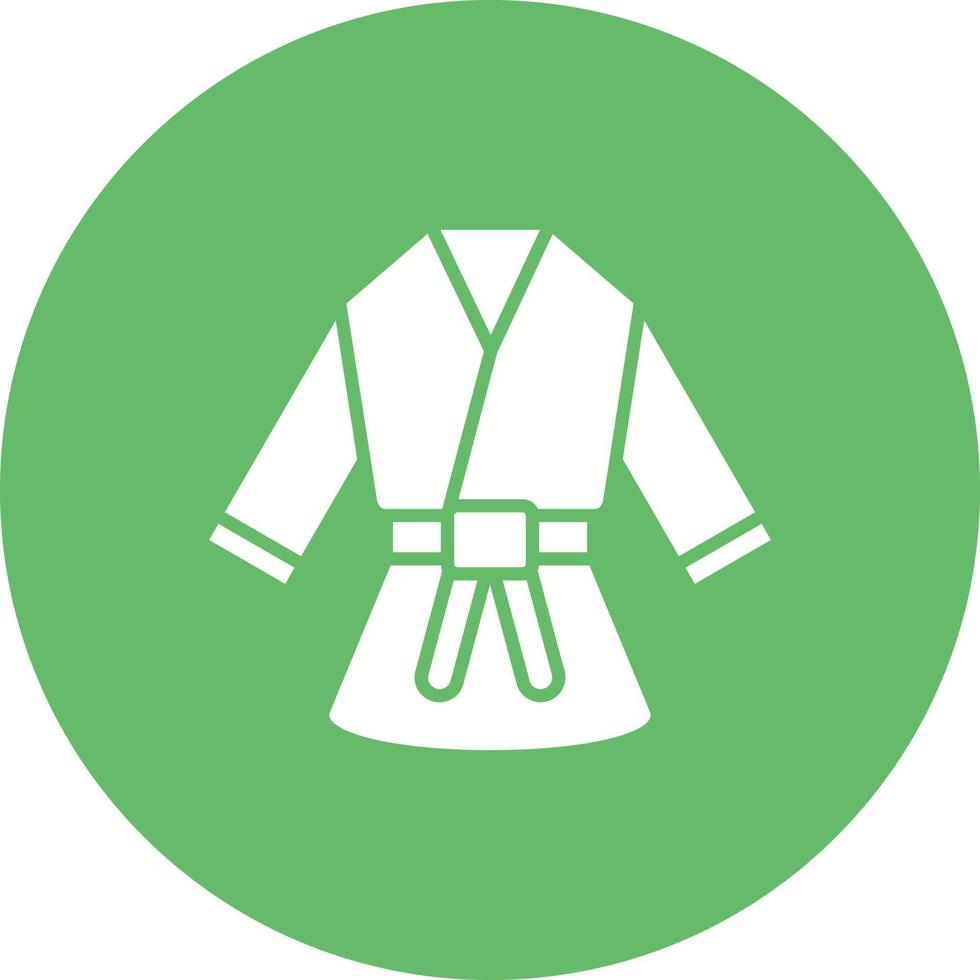icône de fond cercle glyphe kimono vecteur