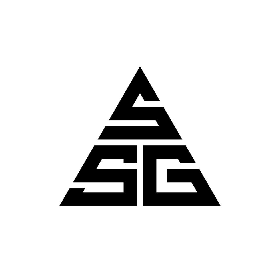 création de logo de lettre triangle ssg avec forme de triangle. monogramme de conception de logo triangle ssg. modèle de logo vectoriel triangle ssg avec couleur rouge. logo triangulaire ssg logo simple, élégant et luxueux.