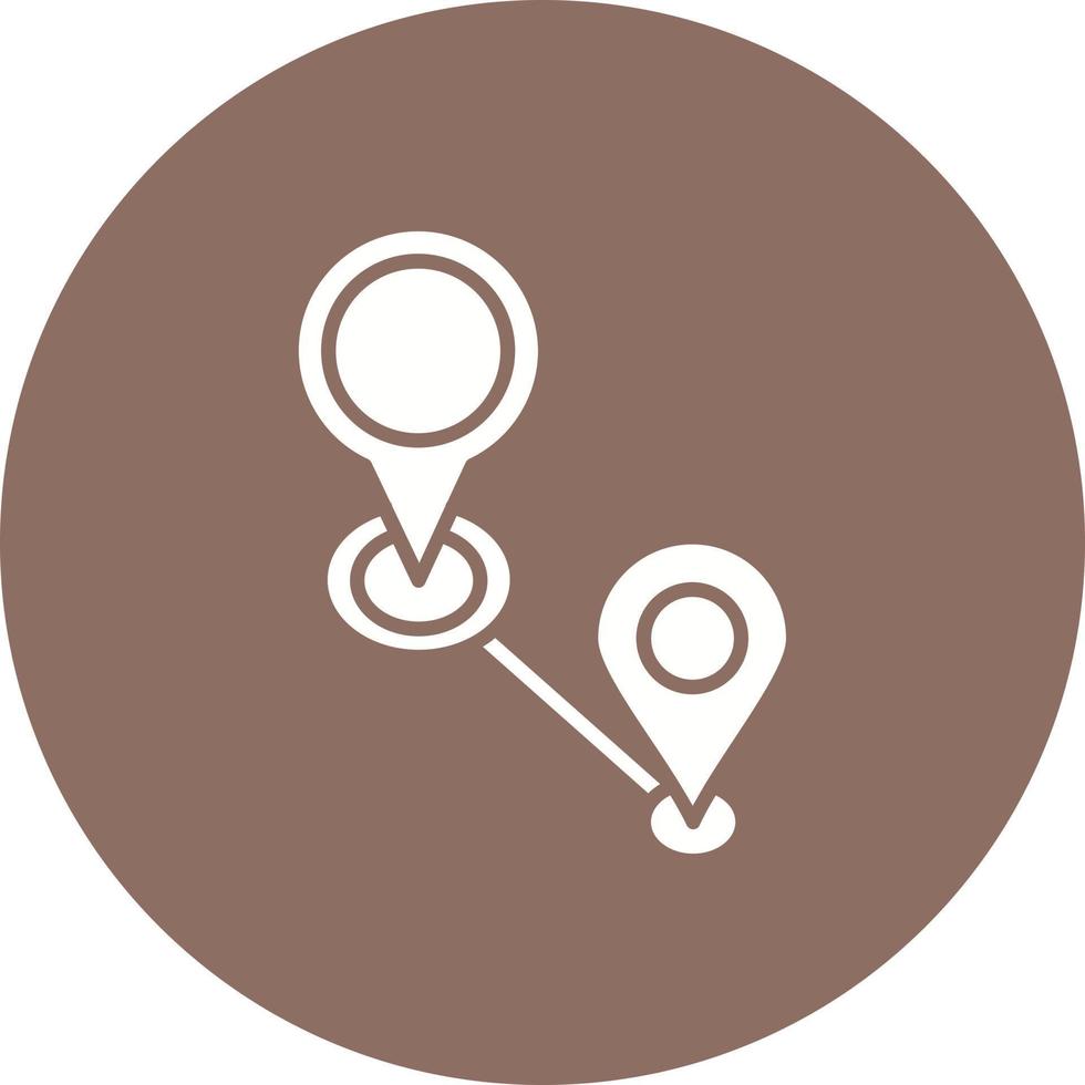icône de fond de cercle de glyphe de destination de point vecteur