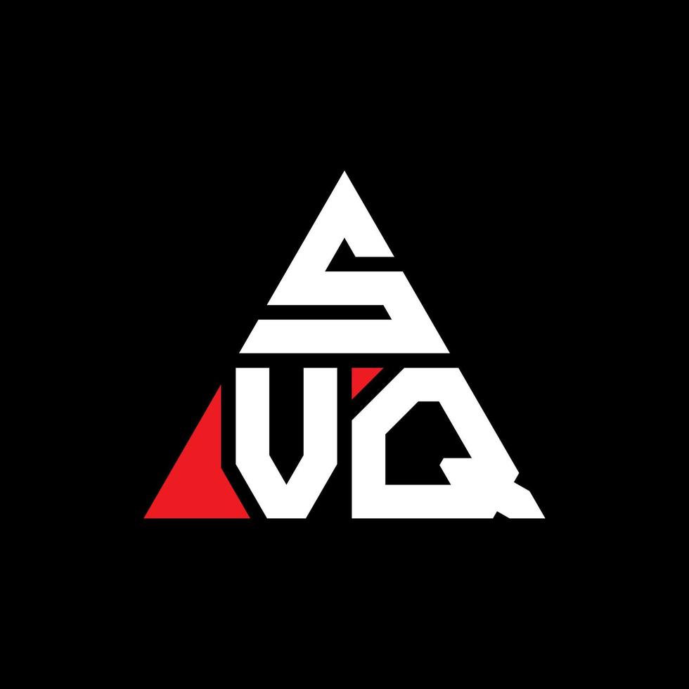 création de logo de lettre triangle svq avec forme de triangle. monogramme de conception de logo triangle svq. modèle de logo vectoriel triangle svq avec couleur rouge. logo triangulaire svq logo simple, élégant et luxueux.