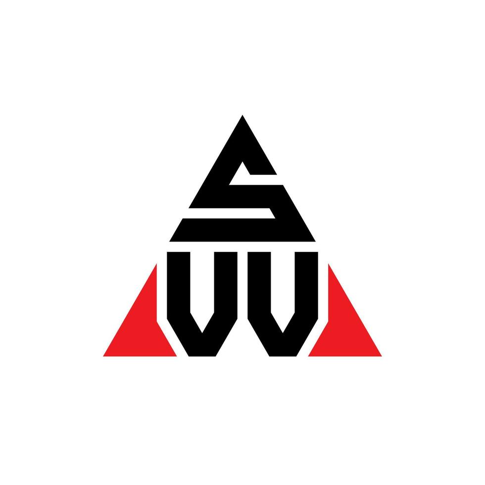 création de logo de lettre triangle svu avec forme de triangle. monogramme de conception de logo triangle svu. modèle de logo vectoriel triangle svu avec couleur rouge. logo triangulaire svu logo simple, élégant et luxueux.