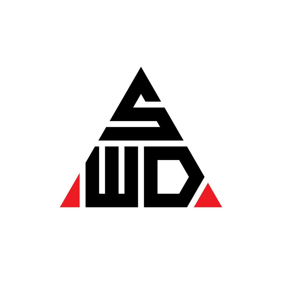 création de logo de lettre triangle swd avec forme de triangle. monogramme de conception de logo triangle swd. modèle de logo vectoriel triangle swd avec couleur rouge. logo triangulaire swd logo simple, élégant et luxueux.