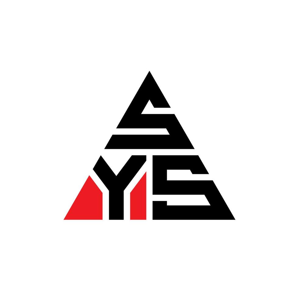 création de logo de lettre triangle sys avec forme de triangle. monogramme de conception de logo triangle sys. modèle de logo vectoriel triangle sys avec couleur rouge. logo triangulaire sys logo simple, élégant et luxueux.