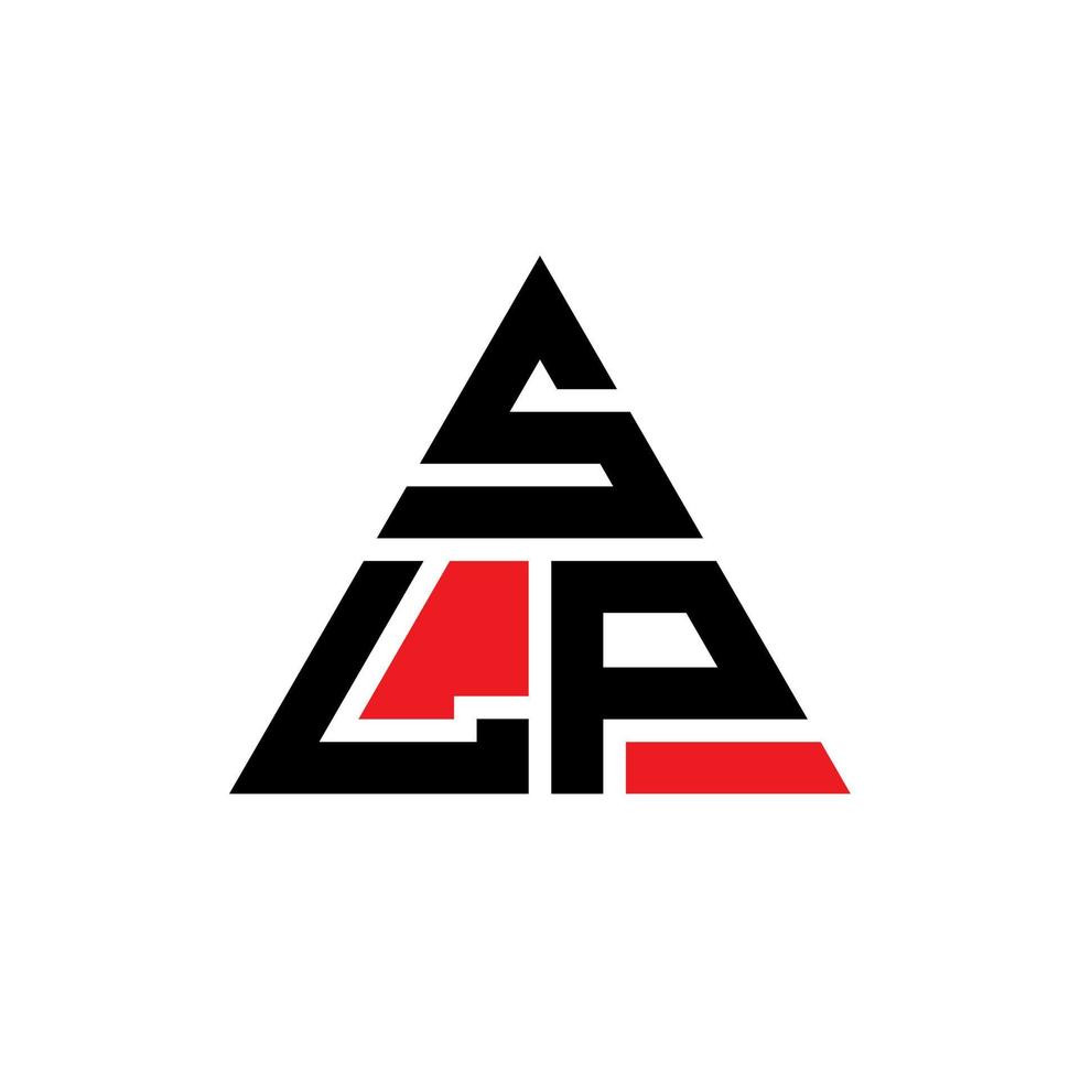 création de logo de lettre triangle slp avec forme de triangle. monogramme de conception de logo triangle slp. modèle de logo vectoriel triangle slp avec couleur rouge. logo triangulaire slp logo simple, élégant et luxueux.