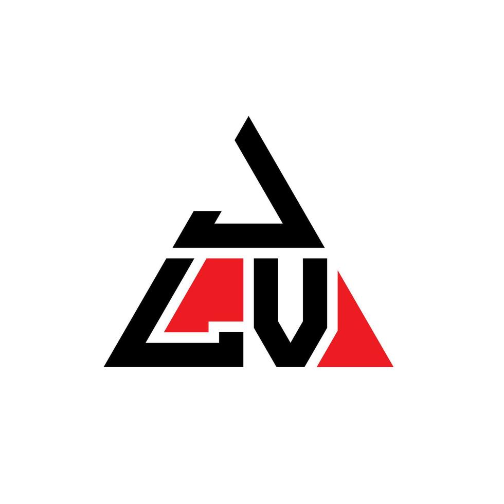 création de logo de lettre triangle jlv avec forme de triangle. monogramme de conception de logo triangle jlv. modèle de logo vectoriel triangle jlv avec couleur rouge. logo triangulaire jlv logo simple, élégant et luxueux.