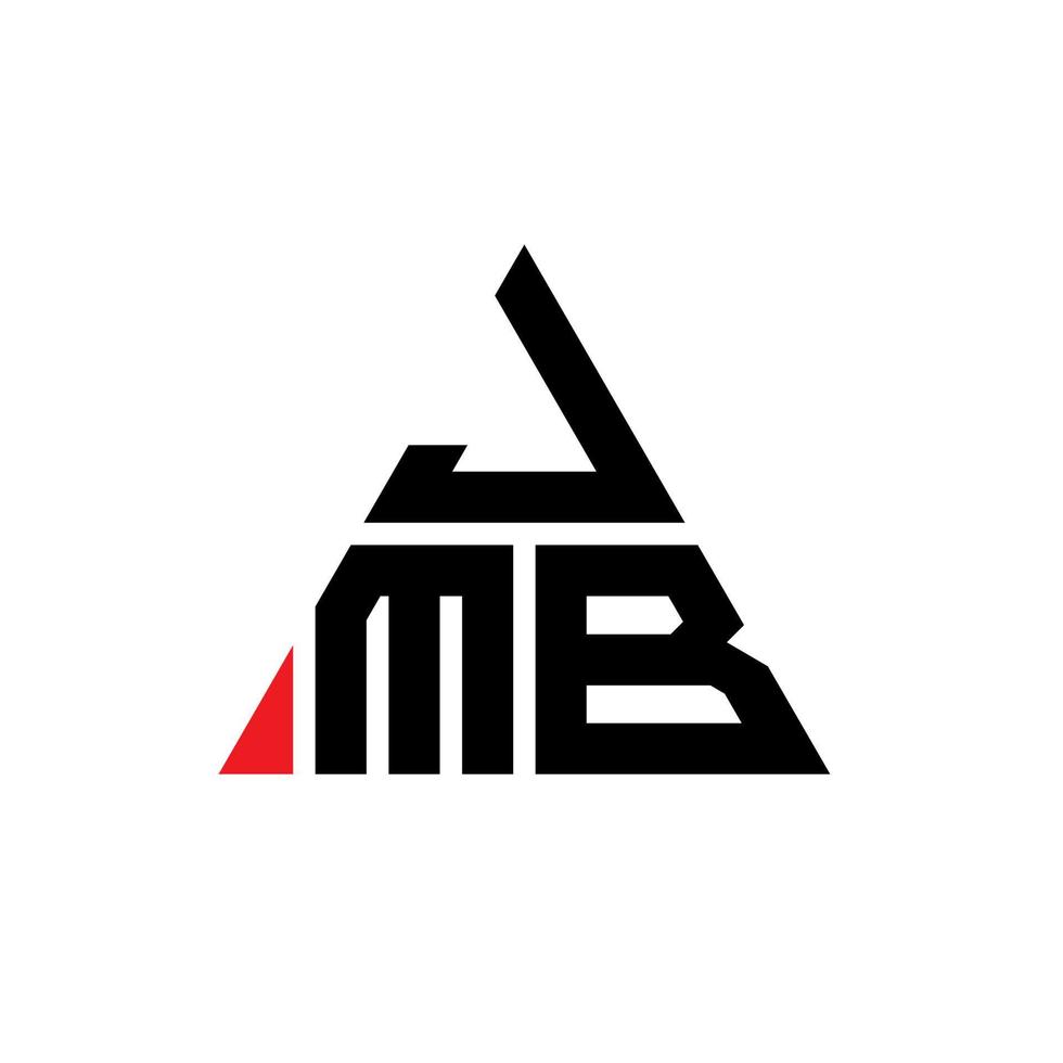 création de logo de lettre triangle jmb avec forme de triangle. monogramme de conception de logo triangle jmb. modèle de logo vectoriel triangle jmb avec couleur rouge. logo triangulaire jmb logo simple, élégant et luxueux.