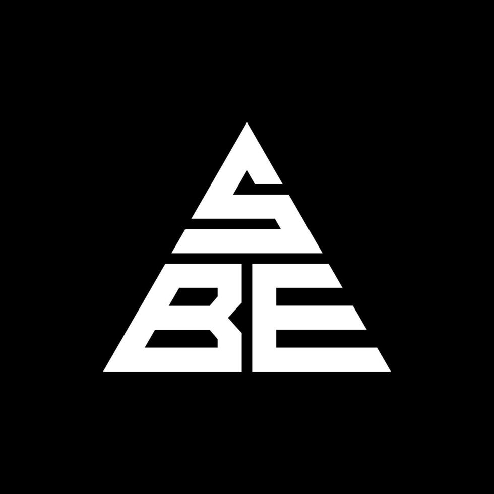création de logo de lettre triangle sbe avec forme de triangle. monogramme de conception de logo triangle sbe. modèle de logo vectoriel triangle sbe avec couleur rouge. logo triangulaire sbe logo simple, élégant et luxueux.