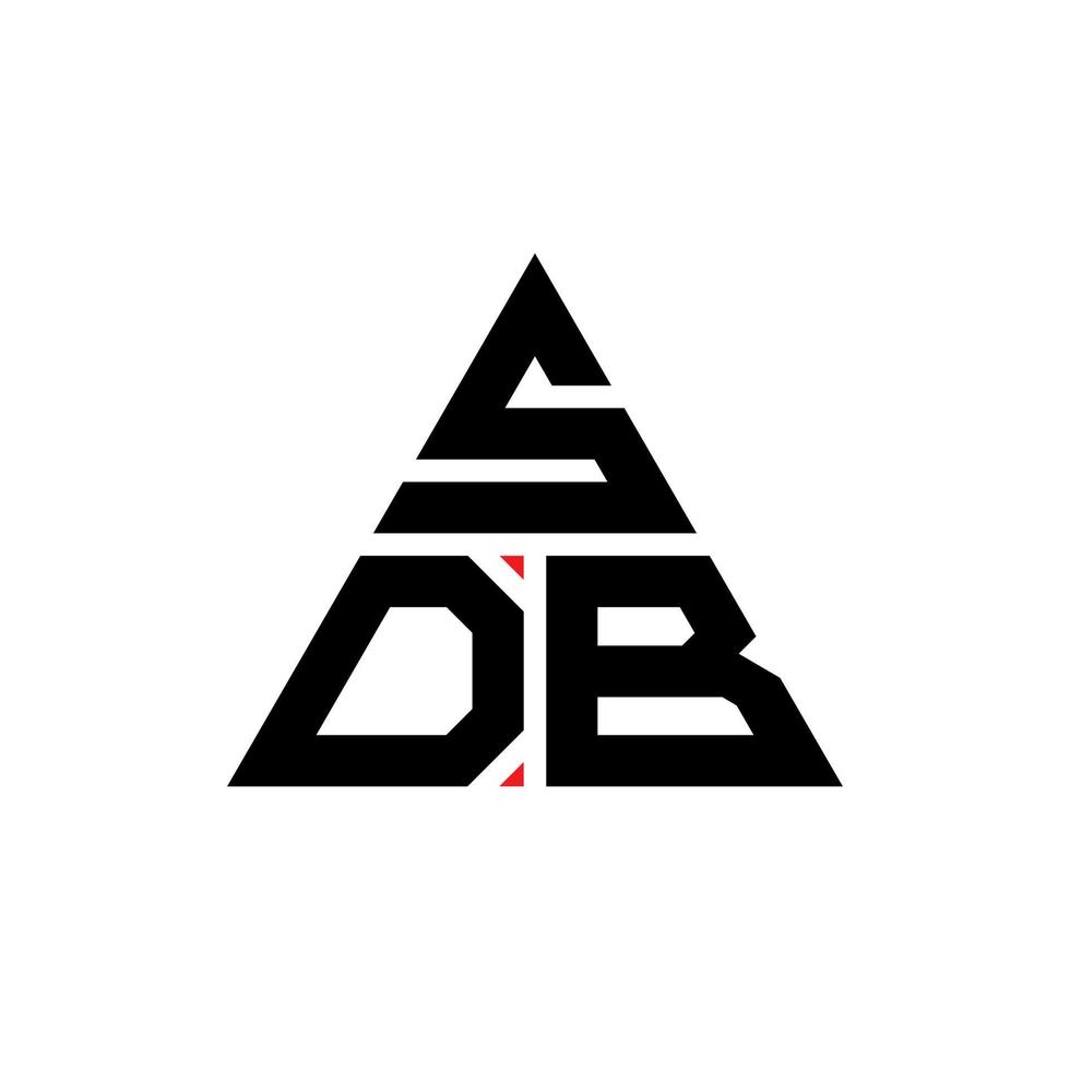 création de logo de lettre triangle sdb avec forme de triangle. monogramme de conception de logo triangle sdb. modèle de logo vectoriel triangle sdb avec couleur rouge. logo triangulaire sdb logo simple, élégant et luxueux.