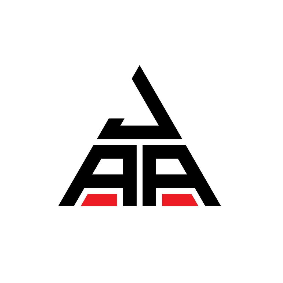 création de logo de lettre triangle jaa avec forme de triangle. monogramme de conception de logo triangle jaa. modèle de logo vectoriel triangle jaa avec couleur rouge. jaa logo triangulaire logo simple, élégant et luxueux.