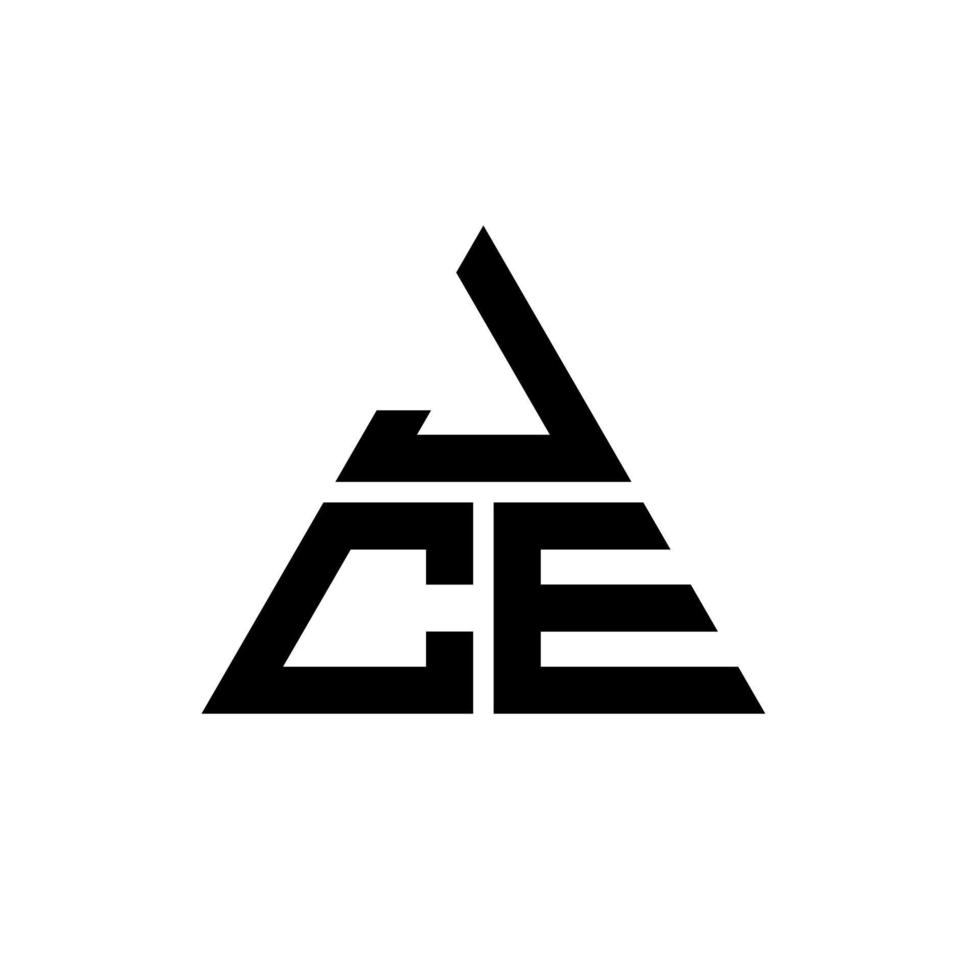 création de logo de lettre triangle jce avec forme de triangle. monogramme de conception de logo triangle jce. modèle de logo vectoriel triangle jce avec couleur rouge. logo triangulaire jce logo simple, élégant et luxueux.