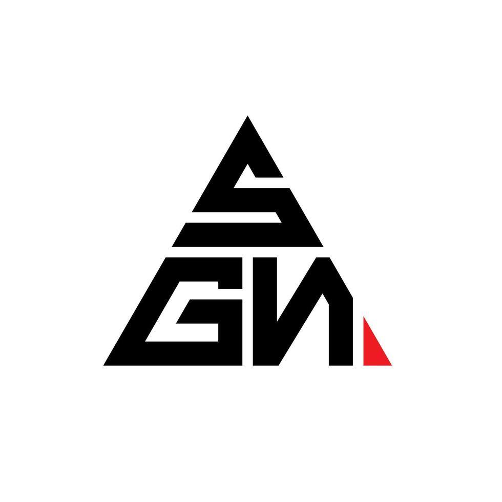 création de logo de lettre triangle sgn avec forme de triangle. monogramme de conception de logo triangle sgn. modèle de logo vectoriel triangle sgn avec couleur rouge. logo triangulaire sgn logo simple, élégant et luxueux.