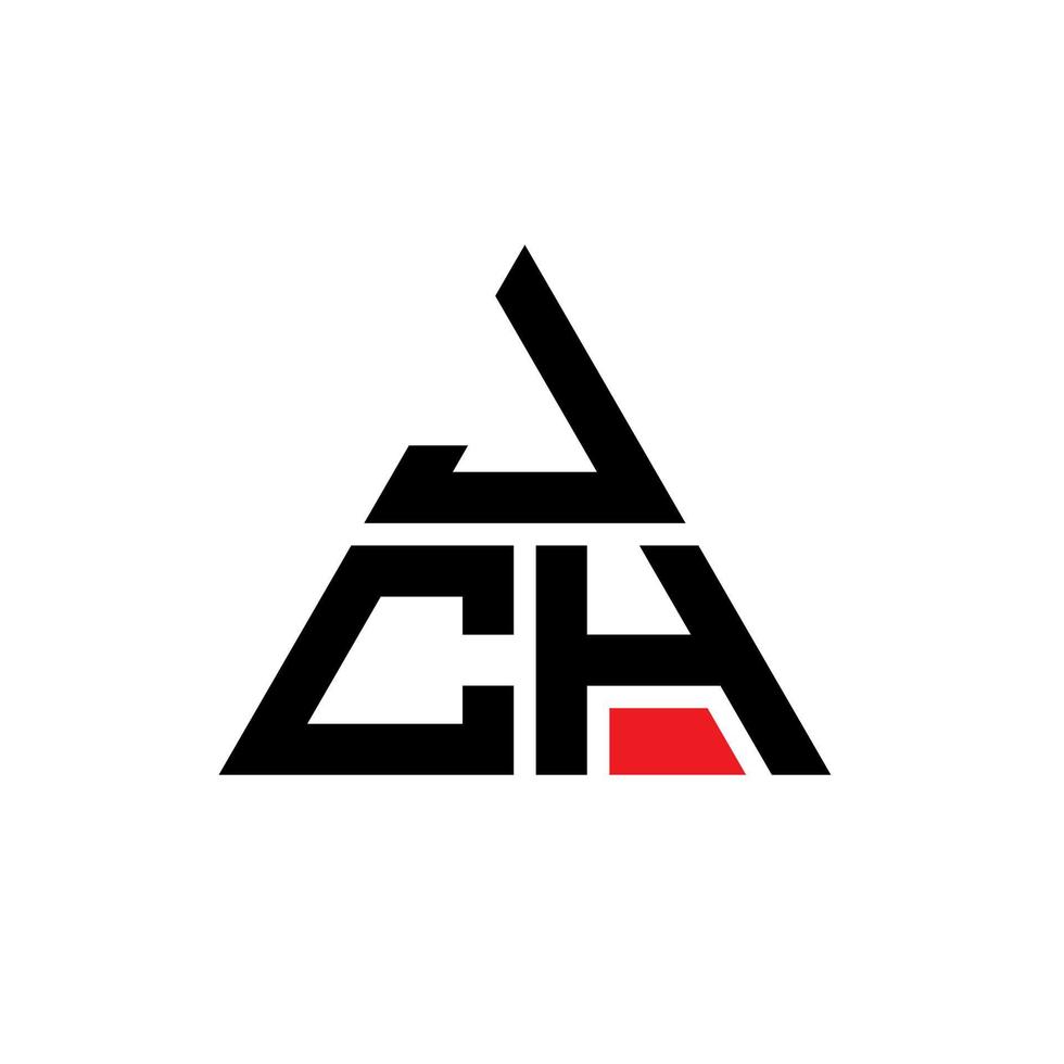 création de logo de lettre triangle jch avec forme de triangle. monogramme de conception de logo triangle jch. modèle de logo vectoriel triangle jch avec couleur rouge. logo triangulaire jch logo simple, élégant et luxueux.