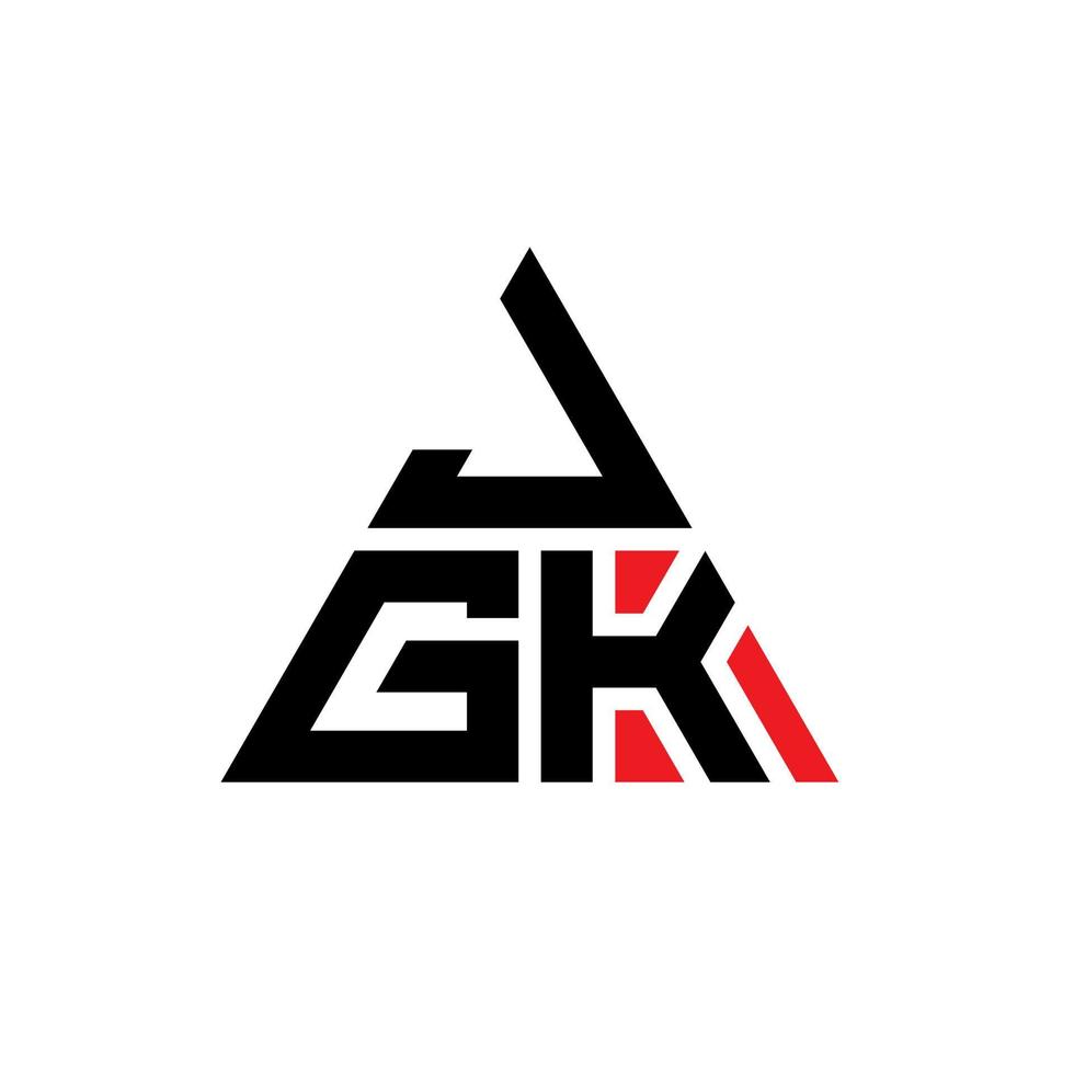 création de logo de lettre triangle jgk avec forme de triangle. monogramme de conception de logo triangle jgk. modèle de logo vectoriel triangle jgk avec couleur rouge. logo triangulaire jgk logo simple, élégant et luxueux.
