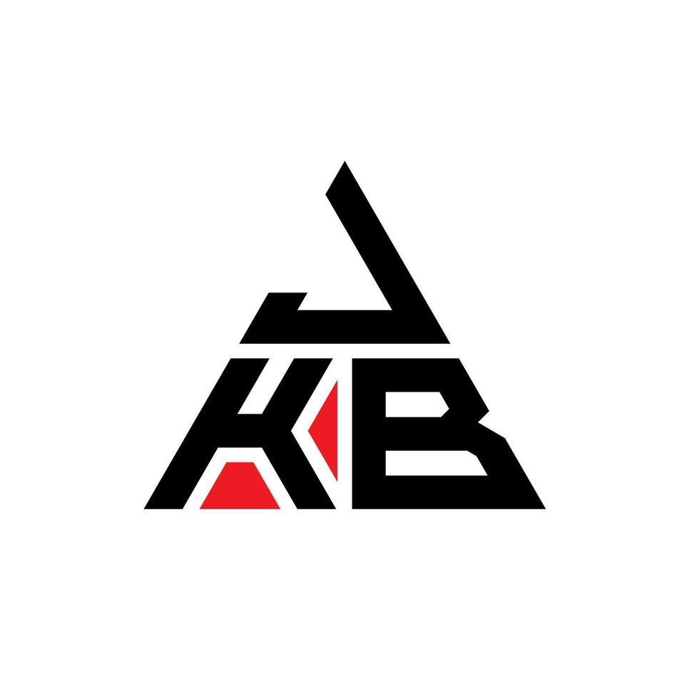 création de logo de lettre triangle jkb avec forme de triangle. monogramme de conception de logo triangle jkb. modèle de logo vectoriel triangle jkb avec couleur rouge. logo triangulaire jkb logo simple, élégant et luxueux.