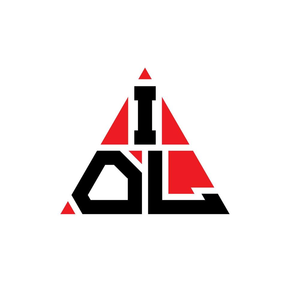 création de logo de lettre triangle iom avec forme de triangle. monogramme de conception de logo triangle iom. modèle de logo vectoriel triangle iom avec couleur rouge. logo triangulaire iom logo simple, élégant et luxueux.