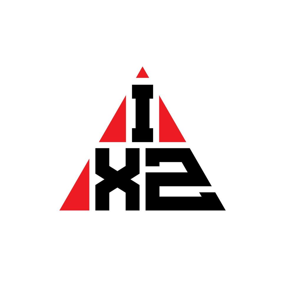 création de logo de lettre triangle ixz avec forme de triangle. monogramme de conception de logo triangle ixz. modèle de logo vectoriel triangle ixz avec couleur rouge. logo triangulaire ixz logo simple, élégant et luxueux.