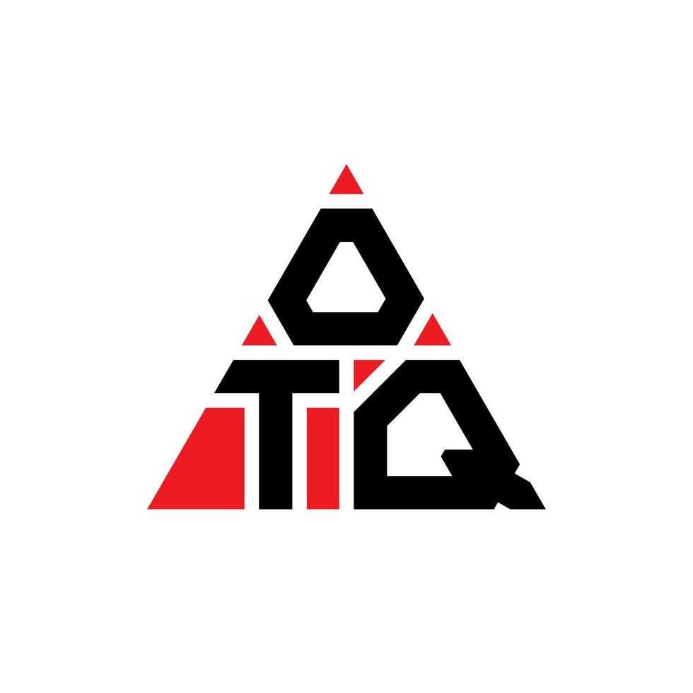 création de logo de lettre triangle otq avec forme de triangle. monogramme de conception de logo triangle otq. modèle de logo vectoriel triangle otq avec couleur rouge. logo triangulaire otq logo simple, élégant et luxueux.