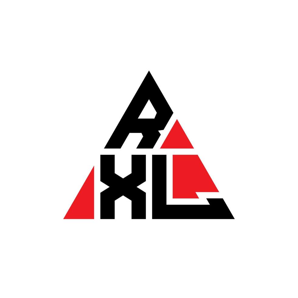 création de logo de lettre triangle rxl avec forme de triangle. monogramme de conception de logo triangle rxl. modèle de logo vectoriel triangle rxl avec couleur rouge. logo triangulaire rxl logo simple, élégant et luxueux.