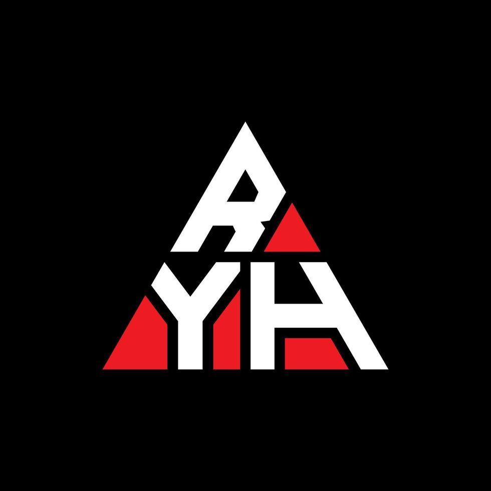 création de logo de lettre triangle ryh avec forme de triangle. monogramme de conception de logo triangle ryh. modèle de logo vectoriel triangle ryh avec couleur rouge. logo triangulaire ryh logo simple, élégant et luxueux.