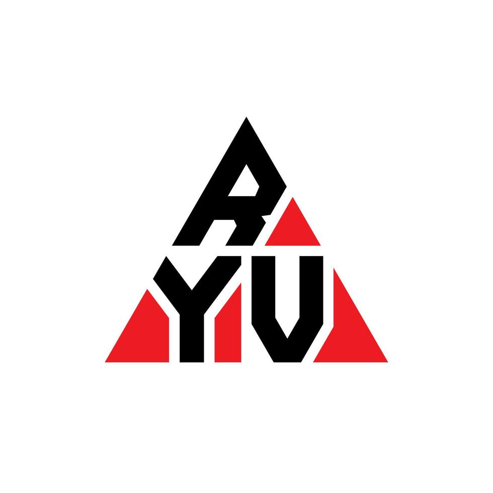 création de logo de lettre triangle ryv avec forme de triangle. monogramme de conception de logo triangle ryv. modèle de logo vectoriel triangle ryv avec couleur rouge. logo triangulaire ryv logo simple, élégant et luxueux.