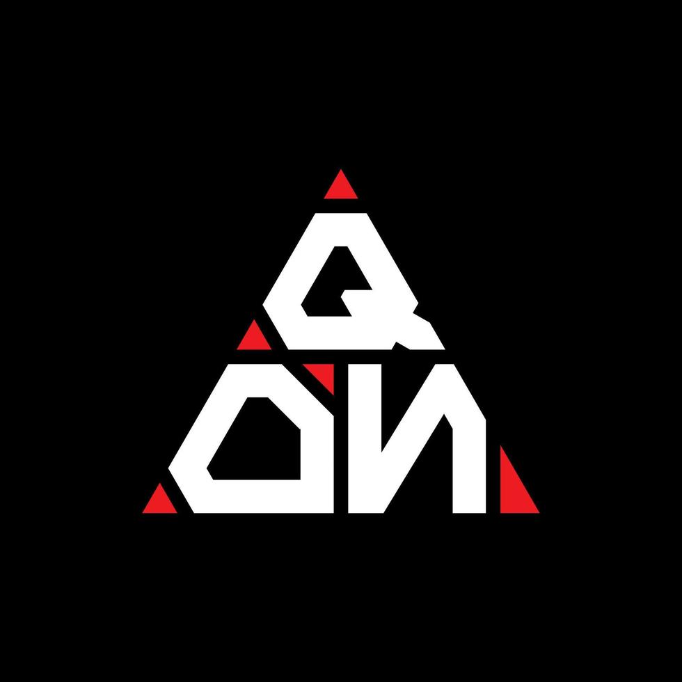 création de logo de lettre triangle qon avec forme de triangle. monogramme de conception de logo triangle qon. modèle de logo vectoriel triangle qon avec couleur rouge. logo triangulaire qon logo simple, élégant et luxueux.