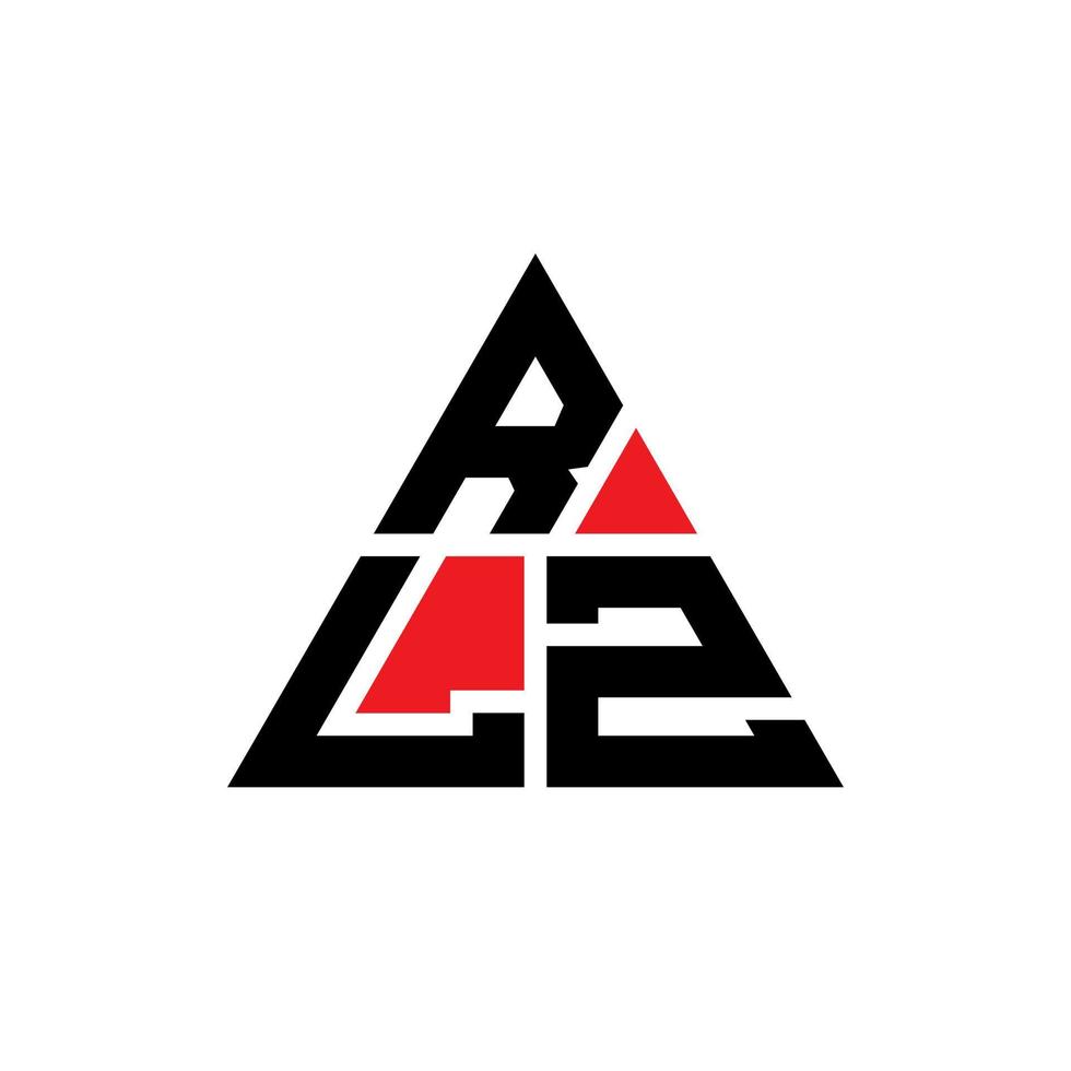 création de logo de lettre triangle rlz avec forme de triangle. monogramme de conception de logo triangle rlz. modèle de logo vectoriel triangle rlz avec couleur rouge. logo triangulaire rlz logo simple, élégant et luxueux.