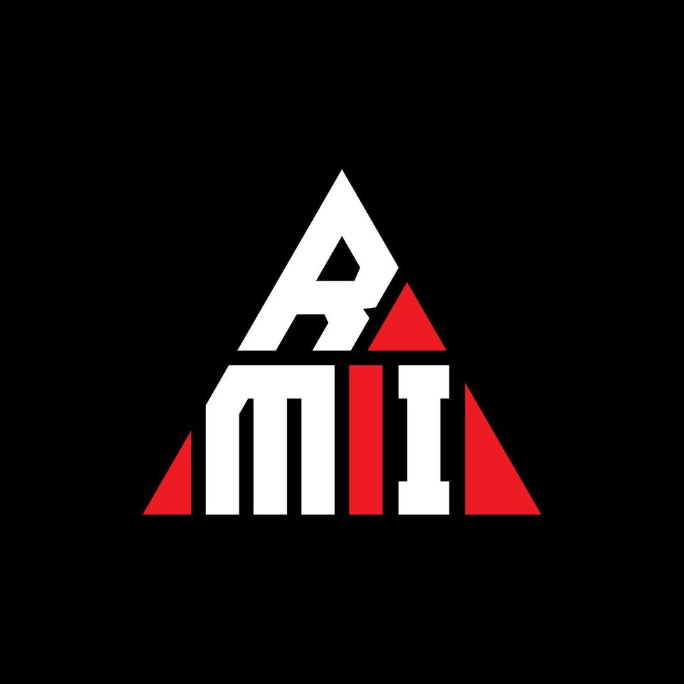 création de logo de lettre triangle rmi avec forme de triangle. monogramme de conception de logo triangle rmi. modèle de logo vectoriel triangle rmi avec couleur rouge. logo triangulaire rmi logo simple, élégant et luxueux.