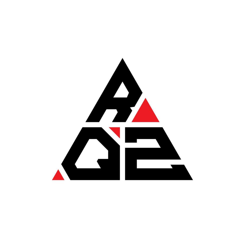 création de logo de lettre triangle rqz avec forme de triangle. monogramme de conception de logo triangle rqz. modèle de logo vectoriel triangle rqz avec couleur rouge. logo triangulaire rqz logo simple, élégant et luxueux.