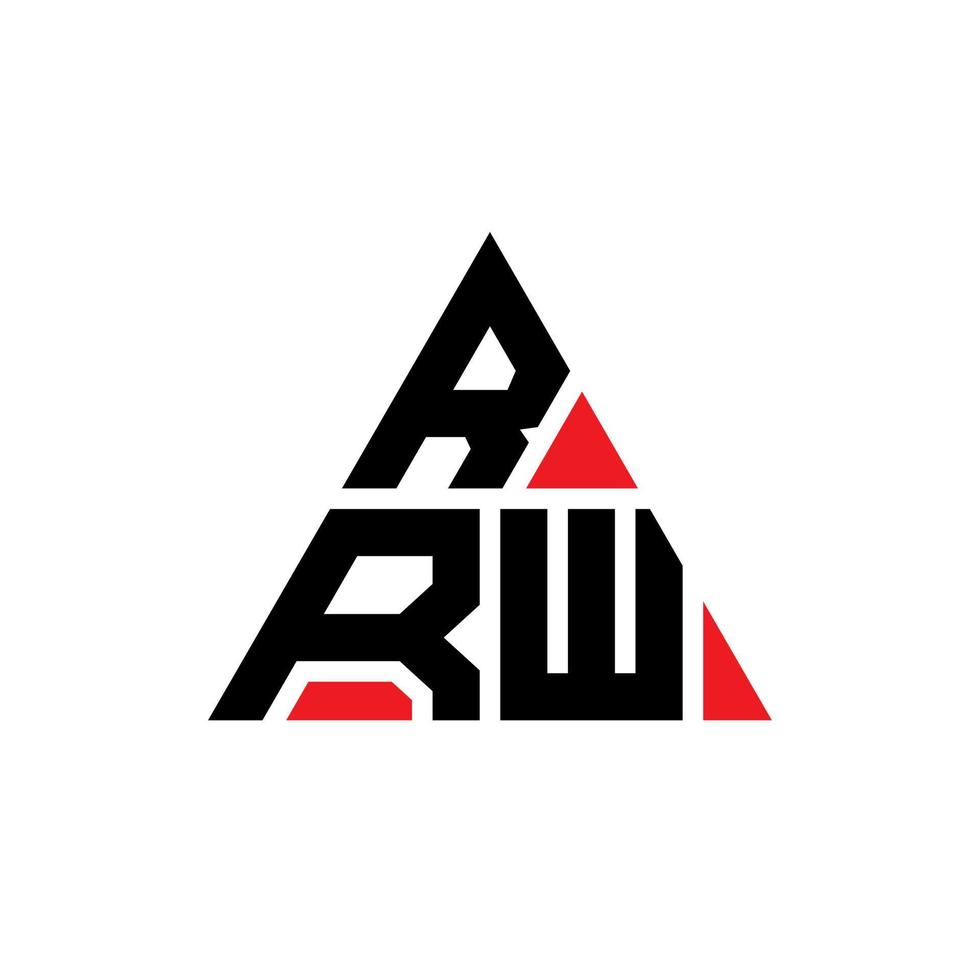 création de logo de lettre triangle rrw avec forme de triangle. monogramme de conception de logo triangle rrw. modèle de logo vectoriel triangle rrw avec couleur rouge. logo triangulaire rrw logo simple, élégant et luxueux.